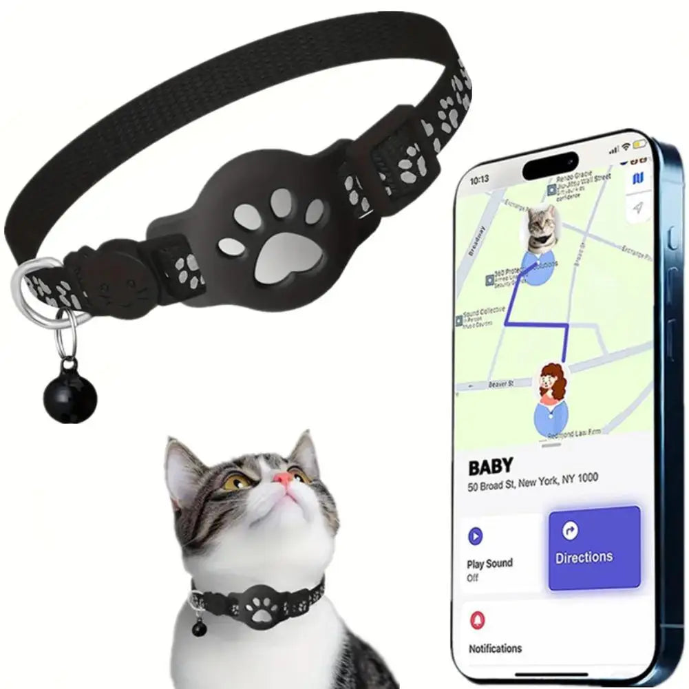 Smart GPS Pet Tracker Collar – Real-Time Location Tracking for Cats & Small Dogs (iOS Compatible)