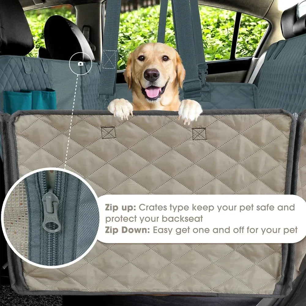 Waterproof Dog Car Seat Cover – 2-in-1 Hammock & Trunk Protector for Cars and SUVs