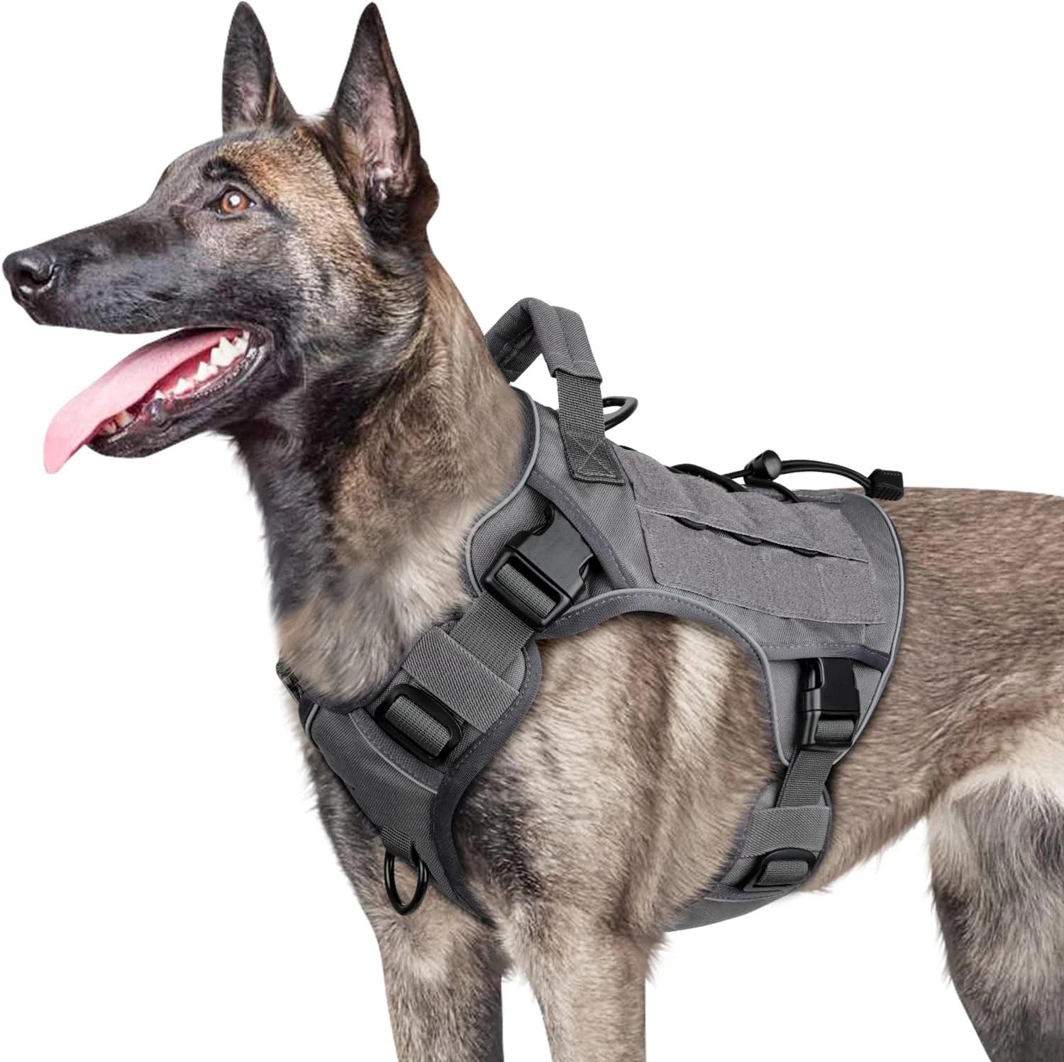 Adjustable No-Pull Tactical Dog Harness – Heavy-Duty Reflective Vest with Handle for Large Breeds