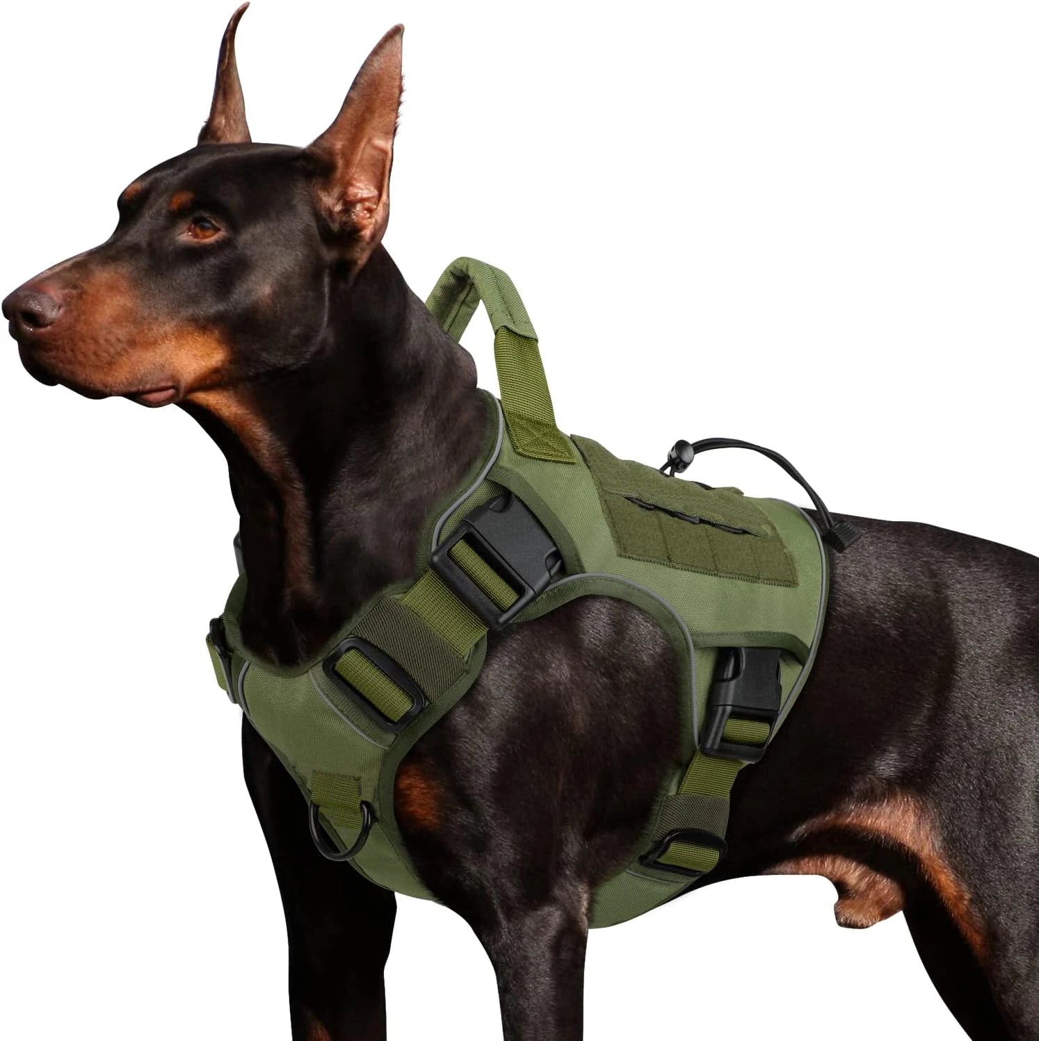 Adjustable No-Pull Tactical Dog Harness – Heavy-Duty Reflective Vest with Handle for Large Breeds
