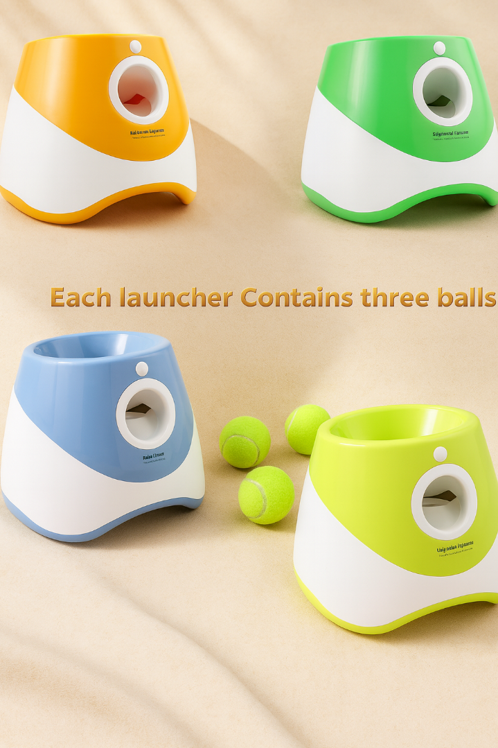 Automatic Dog Ball Launcher – Interactive Tennis Throwing Machine with Rechargeable USB Power